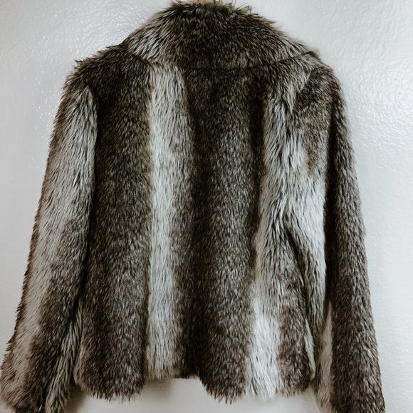 L’Affaire Faux Brown/Gray Fur Jacket M - Picture 15 of 15